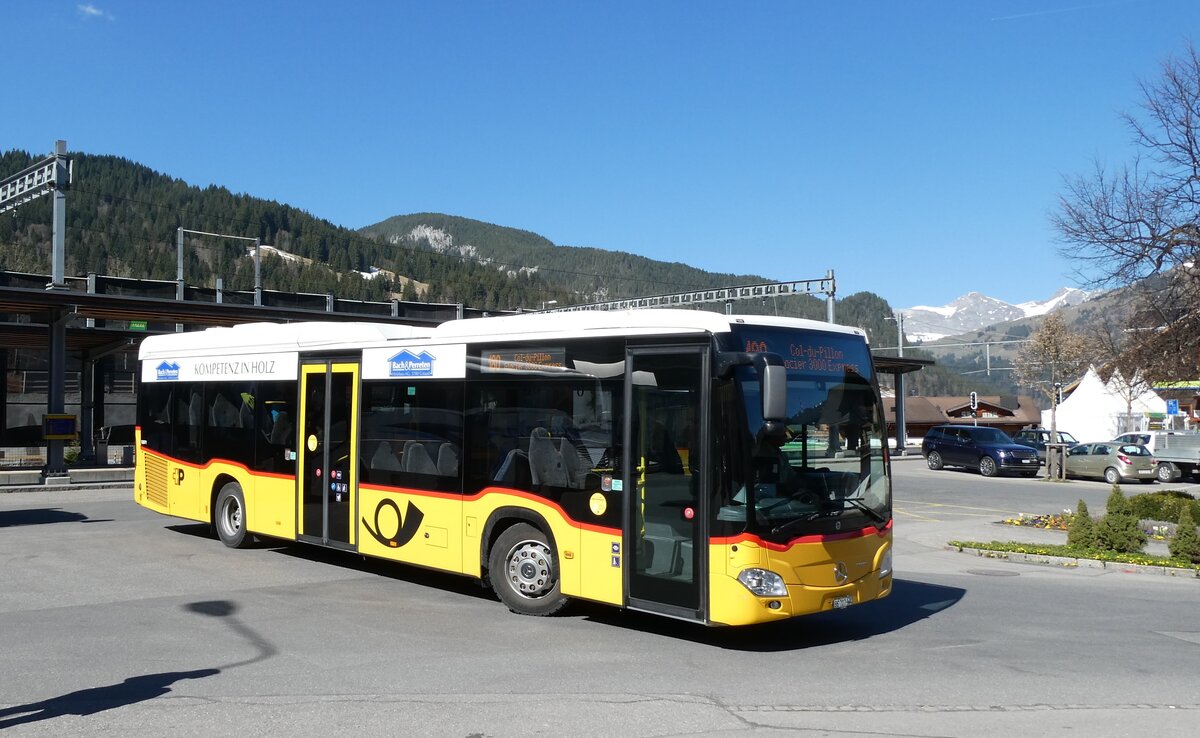 (286'044) - PostAuto Bern - BE 707'944/PID 12'071 - Mercedes (ex K�bli, Gstaad) am 9. April 2026 beim Bahnhof Gstaad