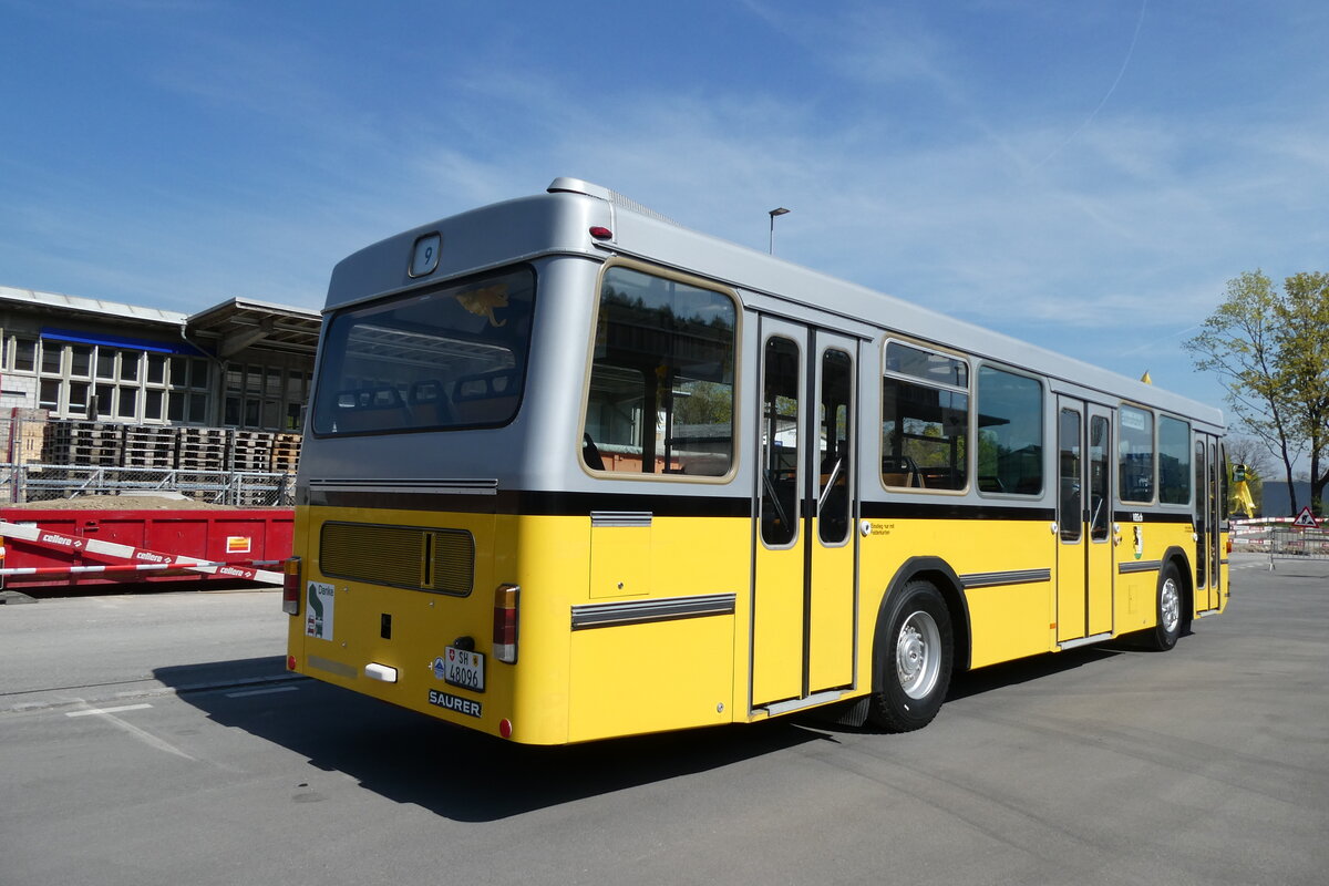 (286'087) - Wanner, Schleitheim - SH 48'096 - Saurer/Hess (ex Ruklic, Schaffhausen; ex VBSH Schaffhausen Nr. 40; ex VBSH Schaffhausen Nr. 19) am 11. April 2026 in Schaffhausen, Regionalbusgarage VBSH