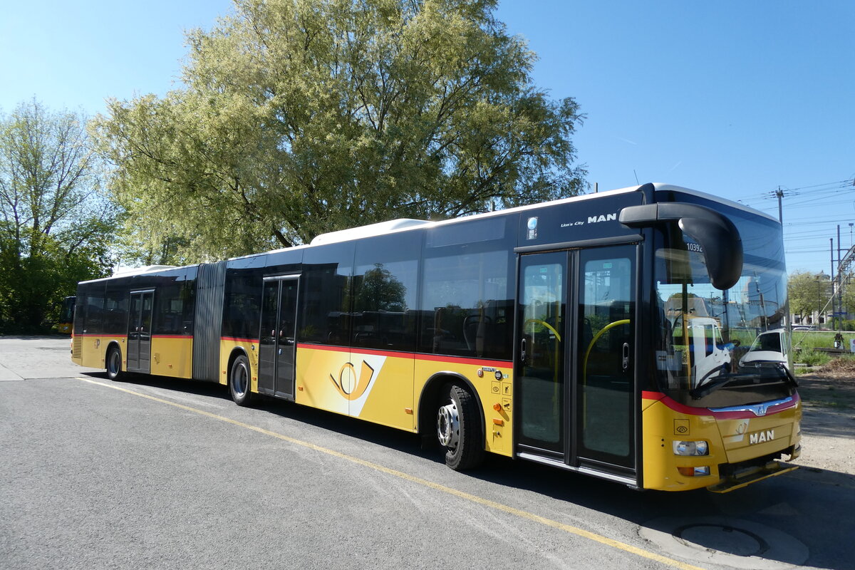 (286'373) - CarPostal Ouest - VD 623'509/PID 10'392 - MAN (ex JU 52'077; ex Nr. 74) am 25. April 2026 in Yverdon, Garage