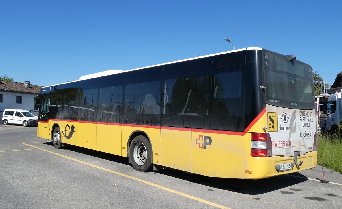(286'394) - CarPostal Ouest - VD 607'268/PID 10'385 - MAN (ex JU 52'241; ex Nr. 60) am 25. April 2026 in Yverdon, Garage