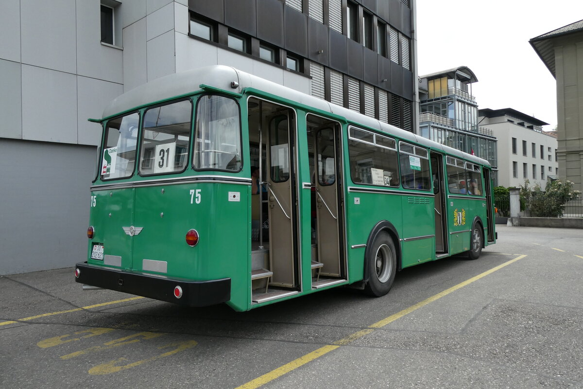 (286'739) - BVB Basel (RWB) - Nr. 75/SO 202'621 - FBW am 3. Mai 2026 beim Bahnhof Burgdorf