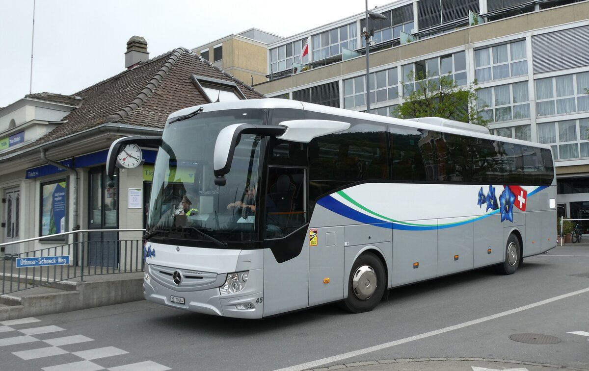 (286'817) - STI Thun - Nr. 45/BE 70'064 - Mercedes (ex Oberland Reisen, Thun Nr. 45) am 4. Mai 2026 bei der Schiffl�ndte Thun