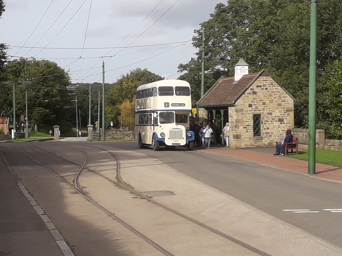 304 VHN
1964 Daimler CCG5
Roe H33/28R
New to Darlington Corporation, County Durham, England, as fleet number 4.

Now operating within The North of England Open Air Museum, Beamish, County Durham, England.

Photo taken there an 12th September 2020.