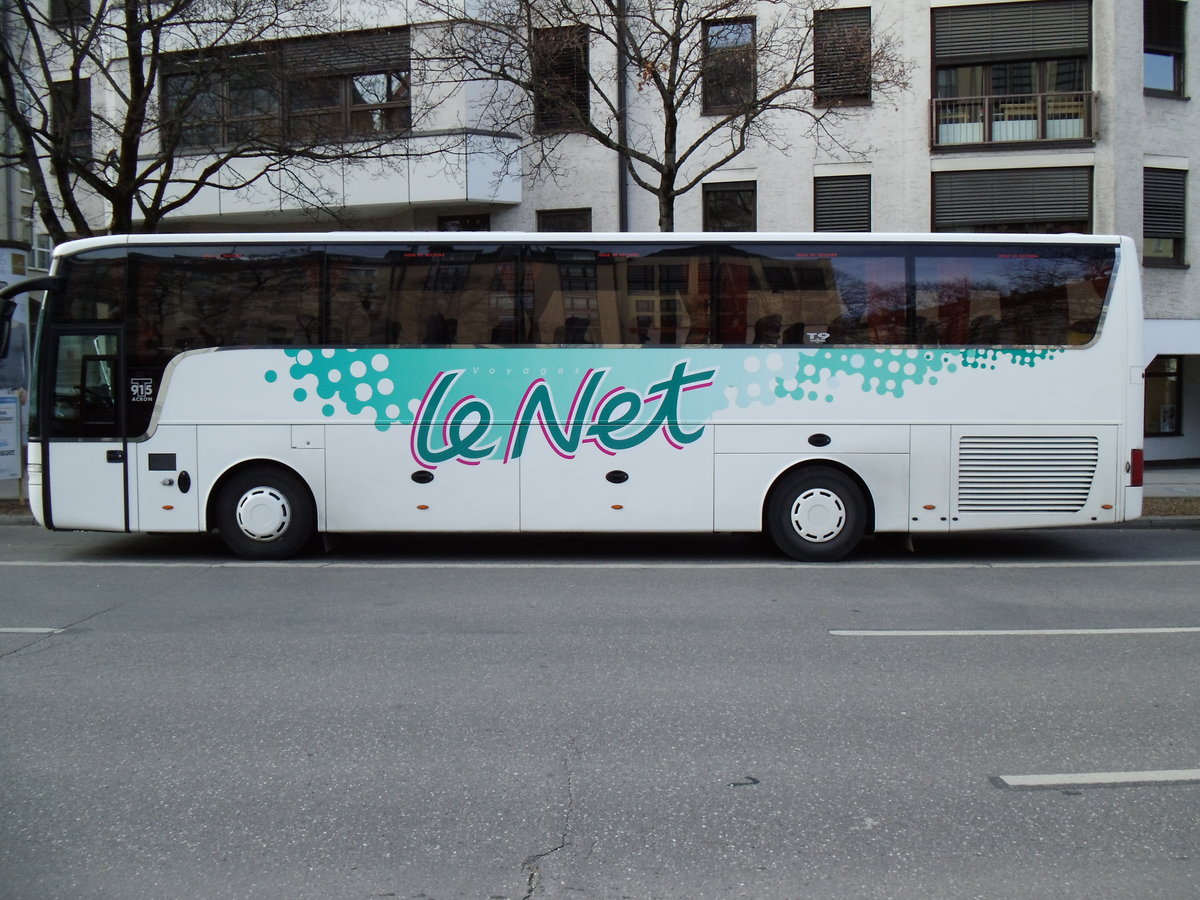 Aus Frankreich: Le Net, R�guiny -Van Hool T915 Acron am 3. M�rz 2014 in M�nchen (Aufnahme: Martin Beyer)