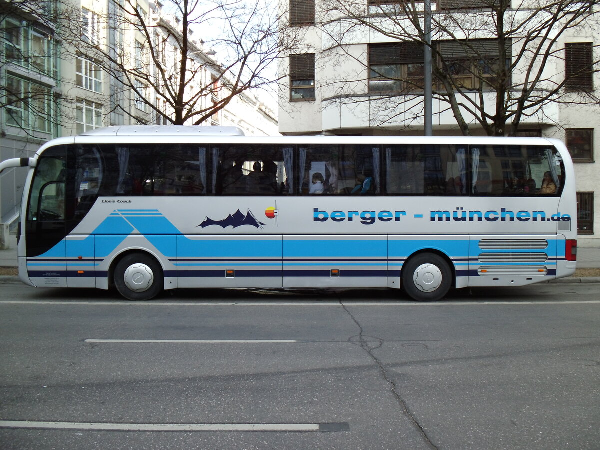 Berger, M�nchen - MAN Lion's Coach am 12. Februar 2014 in M�nchen (Augnahme: Martin Beyer)