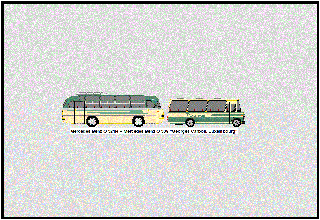 Carbon, Luxembourg - Mercedes Benz O 321H + Mercedes Benz O 308