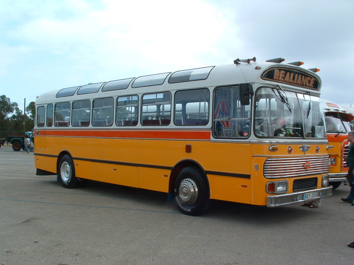 DBY 300
1968 AEC Reliance
Willowbrook B41D (as built)
New to Aberdare Urban District Council, fleet number 5.

Photographed at Ta Qali, Malta 25th April 2010.