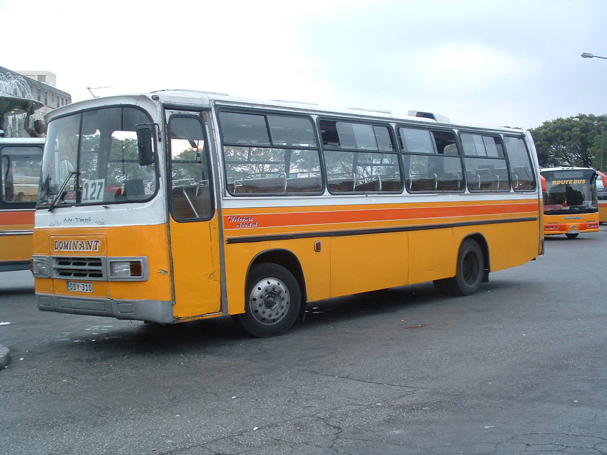 DBY 310
1973 Bedford YRQ
Duple Dominant DP45F

New to Barlow, Oldham, UK, registered LBU 153L.
Previous Maltese Registration - Y-0310.

Photographed at City Gate Bus Terminus, Valletta, Malta, on 29th April 2010.
