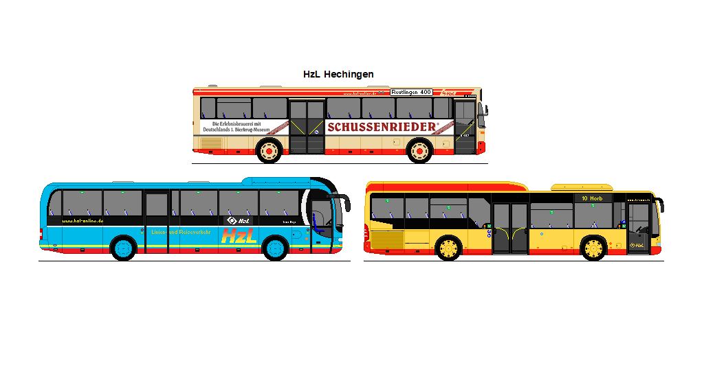 HzL Hechingen - Mercedes Benz O 407 + MAN Lion's Regio + Mercedes Benz II LE�