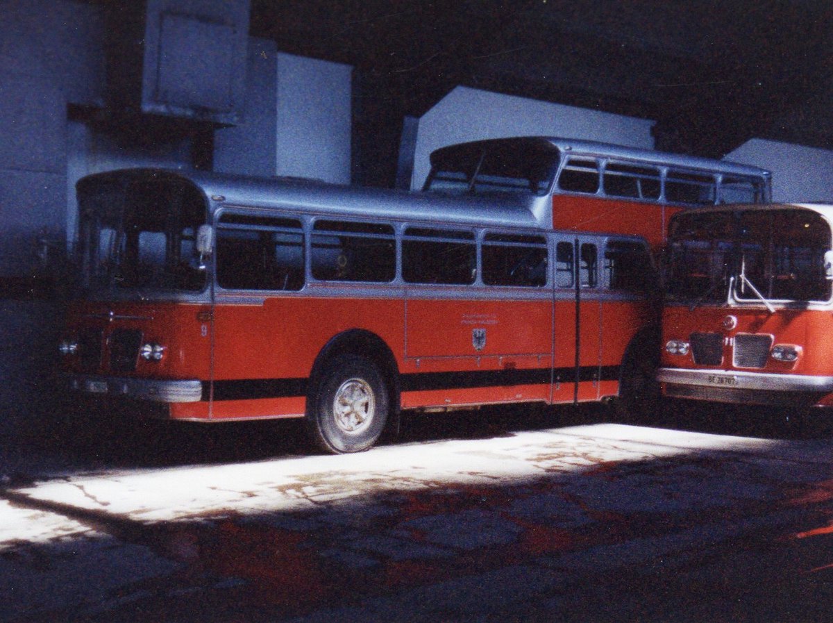 (I 02) - Aus dem Archiv: AFA Adelboden - Nr. 9/BE 19'692 - FBW/Vetter-R&J Anderthalbdecker im M�rz 1988 im Adelboden