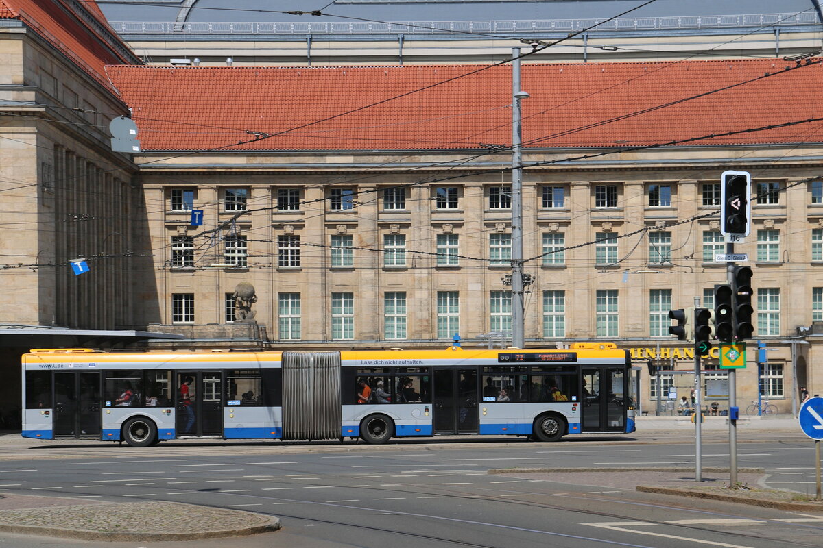 LVB Leipzig - Solaris Urbino 18 am 22. Mai 2023 in Leibzig (Aufnahme: Martin Beyer)