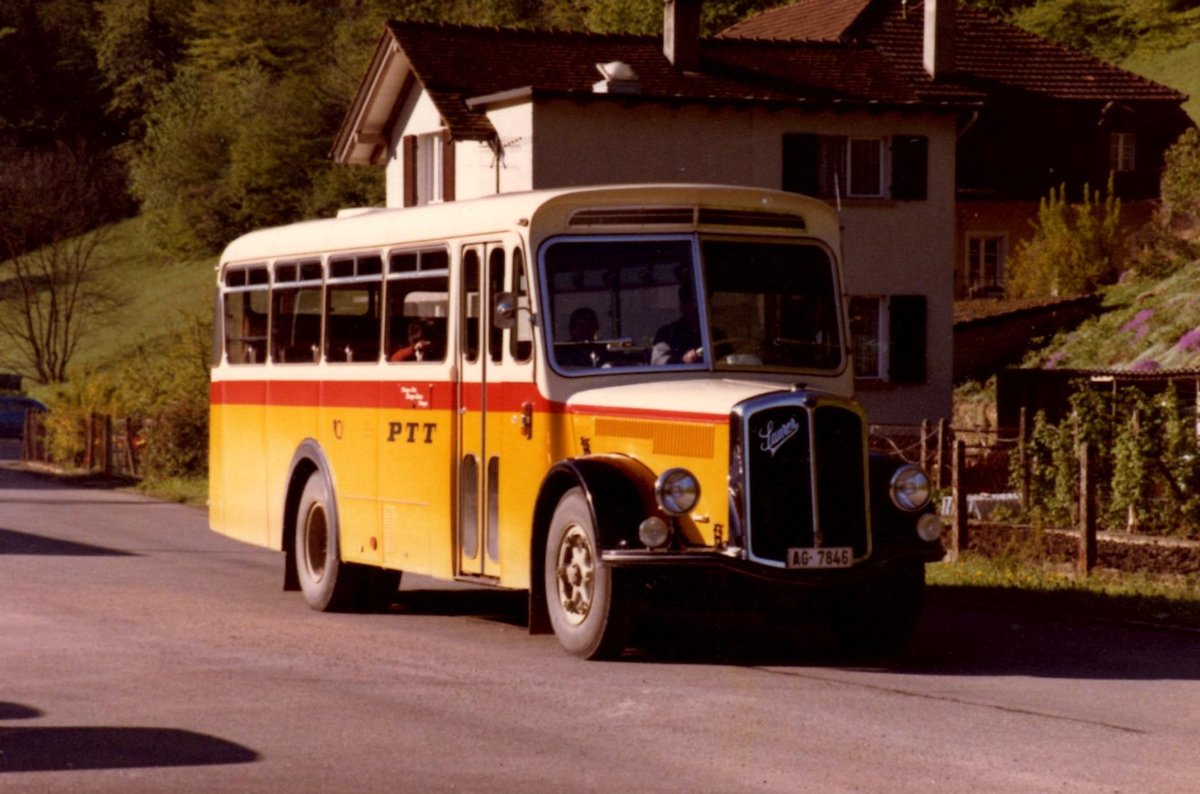 (MD152) - Aus dem Archiv: Br�ndli, Elfingen - AG 7846 - Saurer/Hess im Mai 1981