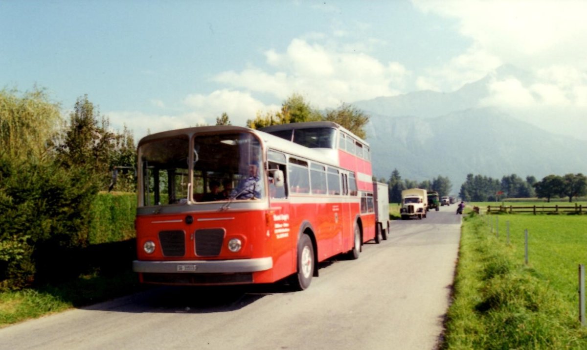 (MD193) - Aus dem Archiv: Wespe, Altst�tten - Nr. 4/SG 31'513 - FBW/Vetter-R&J Anderthalbdecker (ex AFA Adelboden Nr. 4) um 1994