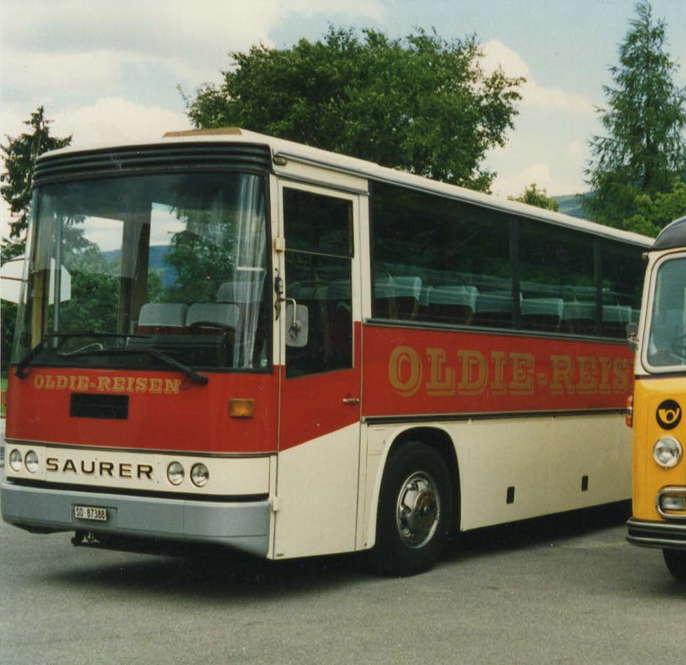 (MD376) - Aus dem Archiv: Gerber, Matzendorf - SO 87'388 - Saurer/R&J (ex Schnider, Sch�pfheim) im November 1996