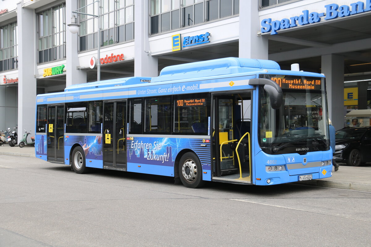 MVG M�nchen - Nr. 4002/M-VG 4002 - Ebusco am 26. Mai 2021 in M�nchen (Aufnahme: Martin Beyer) 