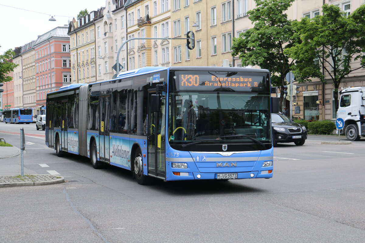 MVG M�nchen - Nr. 5573/M-VG 5573 - MAN am 26. Mai 2021 in M�nchen (Aufnahme: Martin Beyer)
