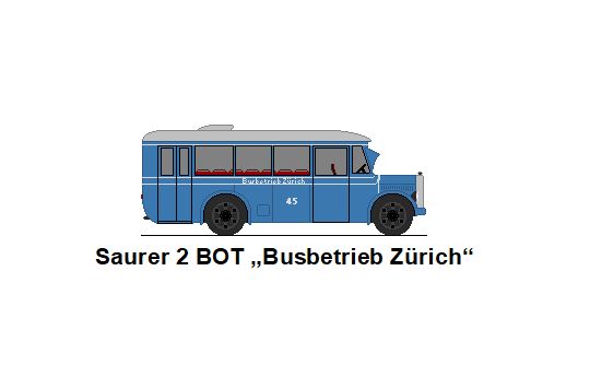 Oldtimer Club Saurer, Arbon - Nr. 45 - Saurer/T�scher 2 BOT (ex VBZ Z�rich Nr. 45; ex Firma in Spreitenbach; ex VBZ Z�rich Nr. 245; ex VBZ Z�rich Nr. 45)