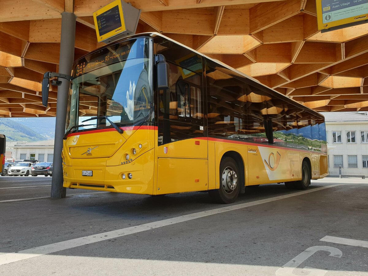 Postauto Wallis - Nr. 39/VS 471'468 - PID 10879 - Volvo le 3 Ao�t 2022 � Sion, gare