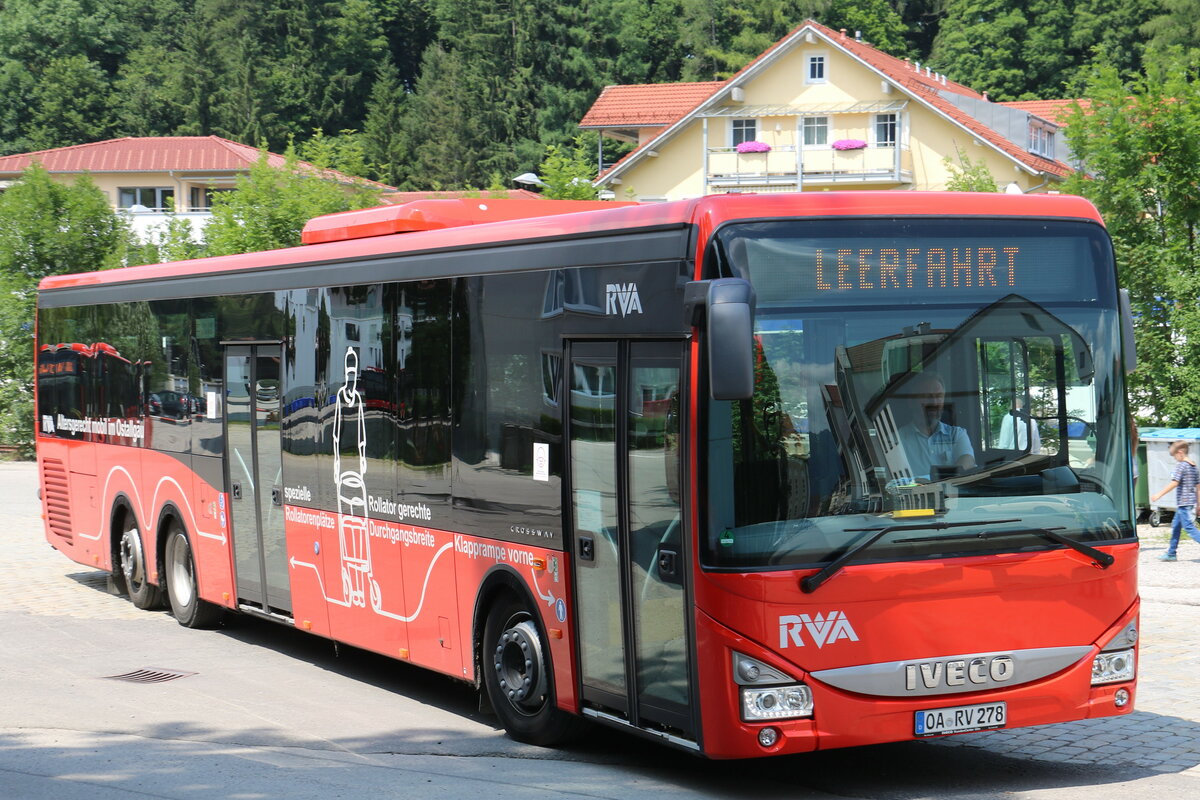 RVA Oberstdorf - OA-RV 278 - Iveco am 20. Juli 2021 beim Bahnhof F�ssen (Aufnahme: Martin Beyer)