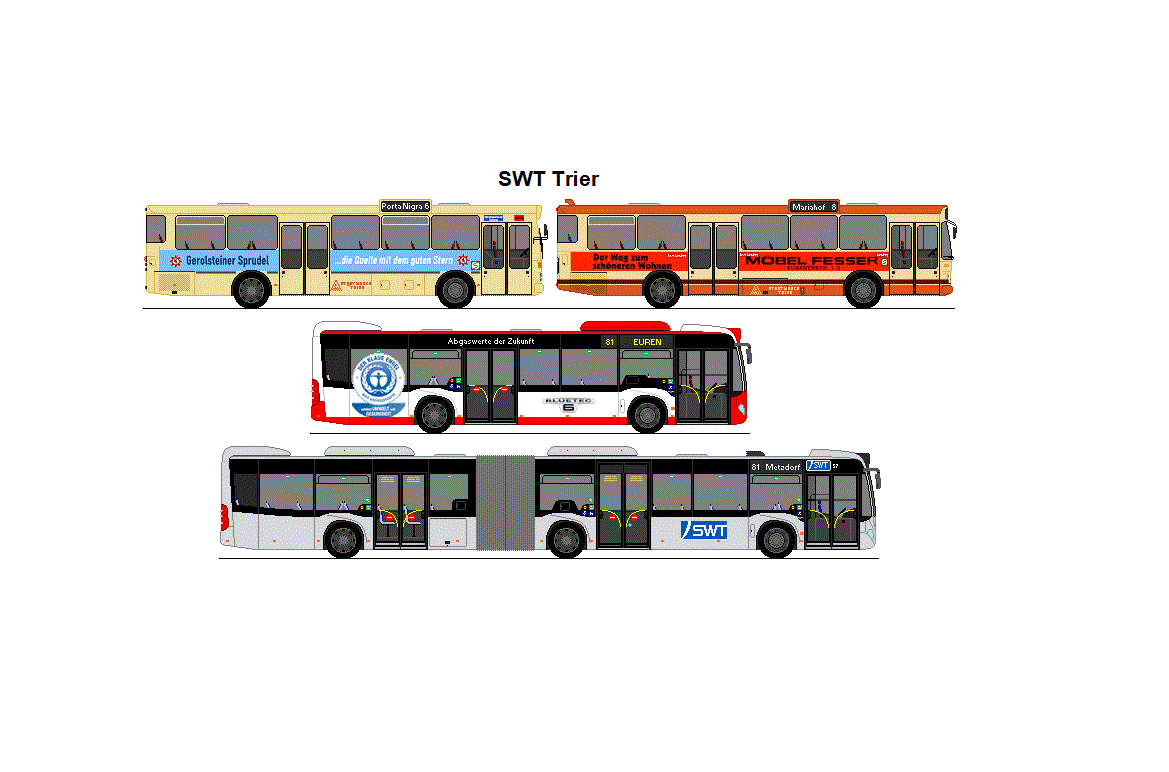 SWT Trier - Mercedes Benz O 305 V�V + MAN SL 200 + Mercedes Benz Citaro C2 + Mercedes Benz Citaro G C2