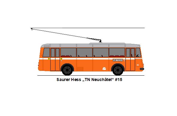 TN Neuch�tel - Nr. 115 - Saurer/Saurer Trolleybus (ex Nr. 15)