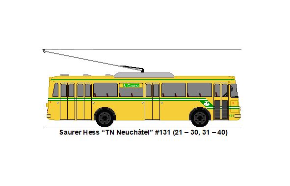 TN Neuch�tel - Nr. 131 - Saurer/Hess Trolleybus (ex Nr. 31)