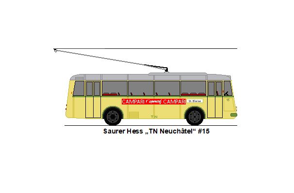TN Neuch�tel - Nr. 15 - Saurer/Saurer Trolleybus