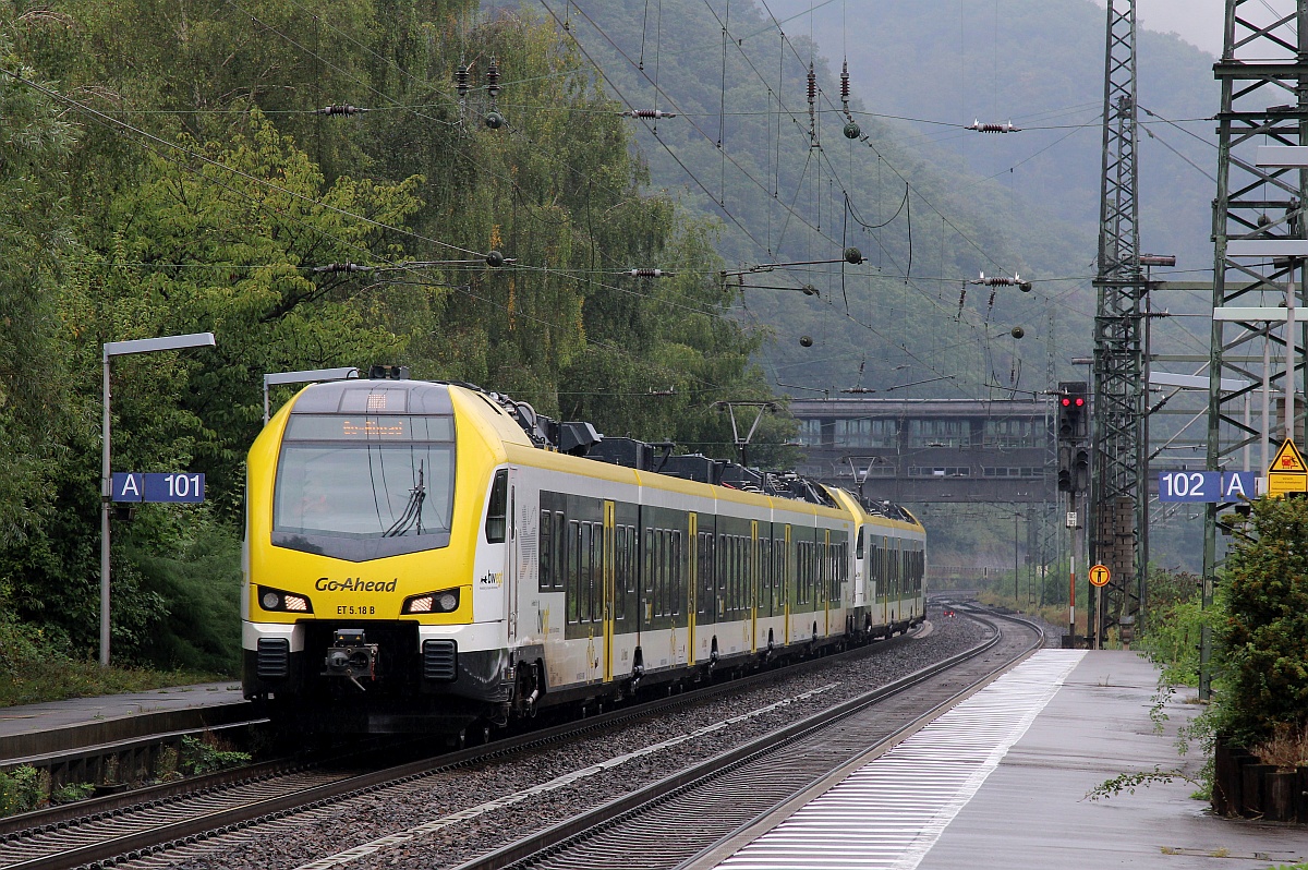 �berraschungsg�ste in Bingen am Rhein...Go-Ahead ET 5.18 A/B (1429 053-0/553-9 D-GABW) und ET 3.01 A/B (1427 011-0/511-9 D-GABW). Bingen am Rhein 15.09.2021