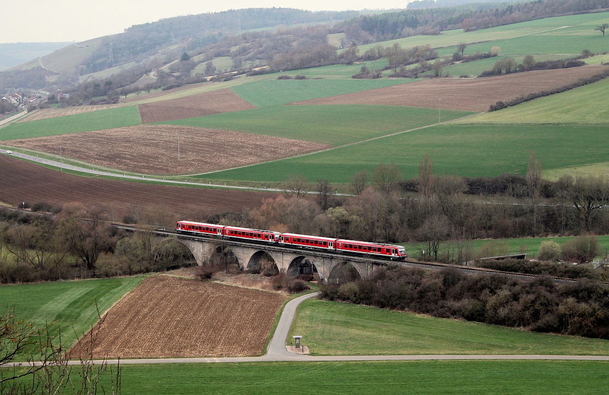 Unbekannte 628/928 Dotra Br�cke bei Weikersheim 23.03.2017