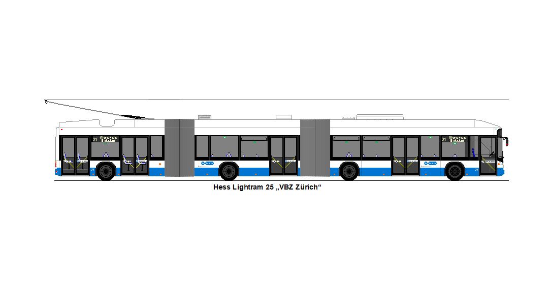 VBZ Z�rich - Nr. 77 - Hess Lightram 25