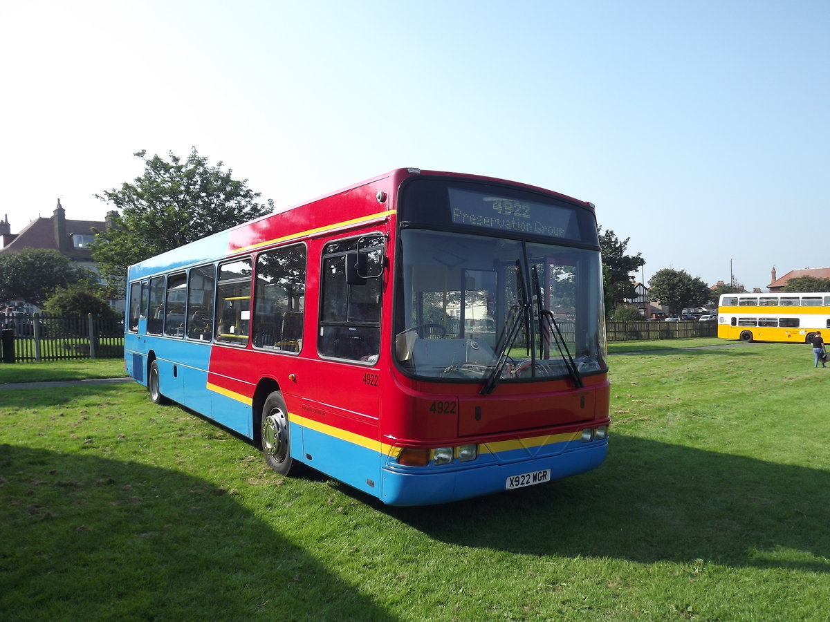 X922 WGR
2000 Volvo B10BLE
Wright B44F
New to Go Ahead Group subsidiary Go Gateshead as fleet number 4922.

Now in preservation, it is seen at Seaburn, Sunderland, England on Monday 26th August 2019.