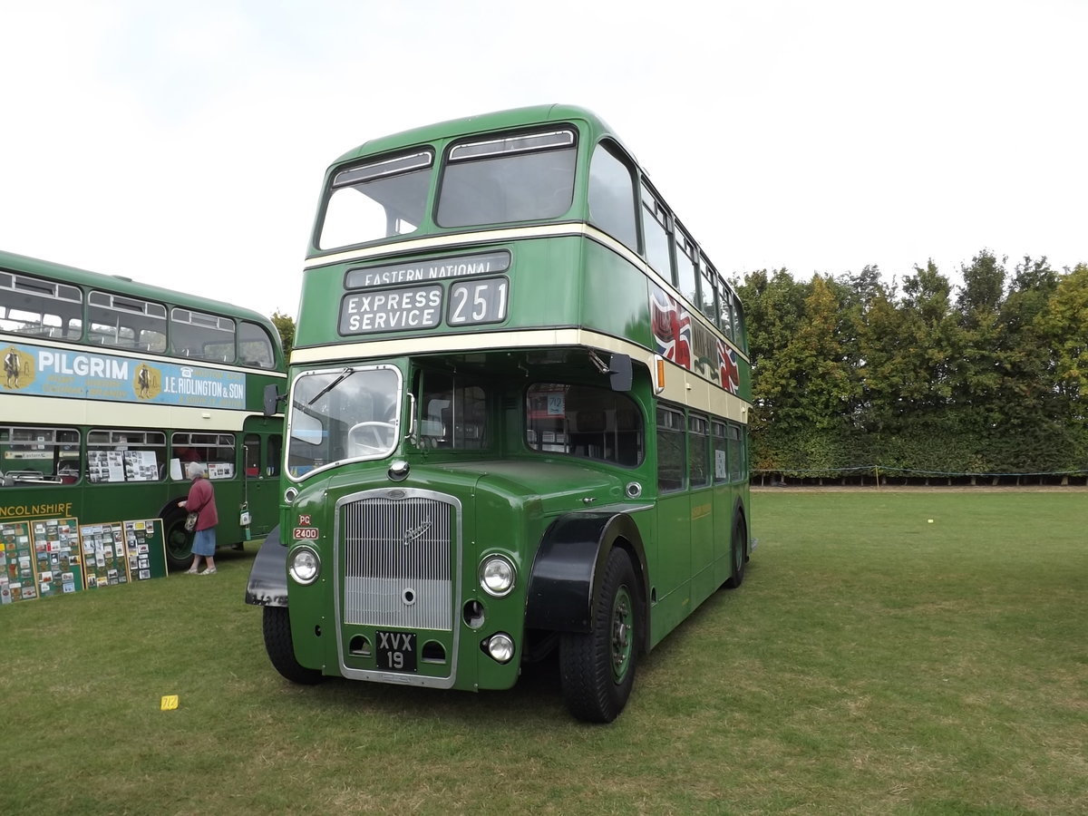 XVX 19
1954 Bristol LD5G
ECW H33/25R
New to Eastern National, fleet number 4208.

Now preserved, photograph taken at Duxford, Cambridge, England on Sunday 21st September 2014.