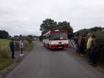 PPT 446P, a 1976 Plaxton Derwent B55F bodied Leyland Leopard, new to The Eden Bus Services, West Auckland, County Durham and preserved by Graeme Scarlet, who used  The Eden  fleet name currently.
Photographed on Friday 22nd July 2022 at the village of Warcop, Cumbria, outside the Eden Valley Railway.
