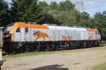 ELP/hvle  159 272 vor Düngerzug in Flensburg-Weiche, wegen ungünstgem Sonnenstand von seitlich rechts hinten aufgenommen, 25.09.2025  