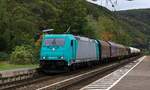 ATLU 185 609-5 mit G�terzug Durchfahrt Bingen Hbf.
