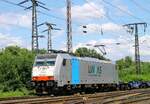 LINEAS/RP 186 494 in H�he des stillgelegten Stellwerks Dortmund-Hochfeld-Vorbahnhof 11.06.2022
