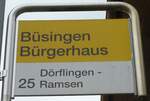(173'951) - SB-Haltestellenschild - B�singen, B�rgerhaus - am 20.