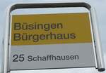 (173'953) - SB-Haltestellenschild - B�singen, B�rgerhaus - am 20.