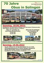 Plakat f�r 70 Jahre Obus in Solingen am 18.