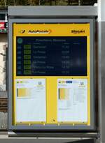 (241'200) - PostAuto/Silvestri-Infobildschirm und Fahrpl�ne am 13.