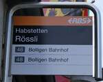 (260'026) - RBS-Haltestellenschild - Habstetten, R�ssli - am 3.