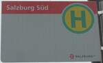 (197'414) - SALZBURG AG-Haltestellenschild - Salzburg, Salzburg S�d - am 14.