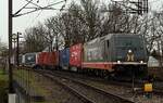 Hectorrail 241.003  Organa  REV/Alstom Kassel/18.10.24 mit SamSkip KLV Einfahrt Padborg/DK 13.03.2026 