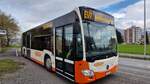 Mercedes-Benz Citaro G C2, SO 189034, in Luterbach Bahnhof Nordseite, als Ersatzverkehr Solothurn-Luterbach-Deitingen, Busbetriebe Solothurn und Umgebung, Aufgenommen am 29. M�rz 2026