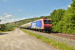 Ein Sdz der CBB mit der 482 046 ist hier bei Th�ngersheim vor mein Objektiv geraten. 9.5.2026
