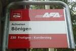 (130'335) - AFA-Haltestellenschild - Achseten, B�nigen - am 11.
