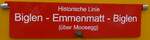 (189'804) - Routentafel - Historische Linie Biglen-Emmenmatt-Birglen (�ber Moosegg) am 1.