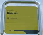 (153'711) - STI-Haltestellenschild - Homberg, K�serei - am 10.