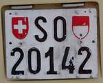 (280'986) - Nummernschild - SO 20'142 - am 5. Oktober 2025 beim Bahnhof Langnau