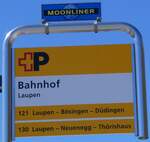 (273'849) - +P-Haltestellenschild - Laupen, Bahnhof - am 11.